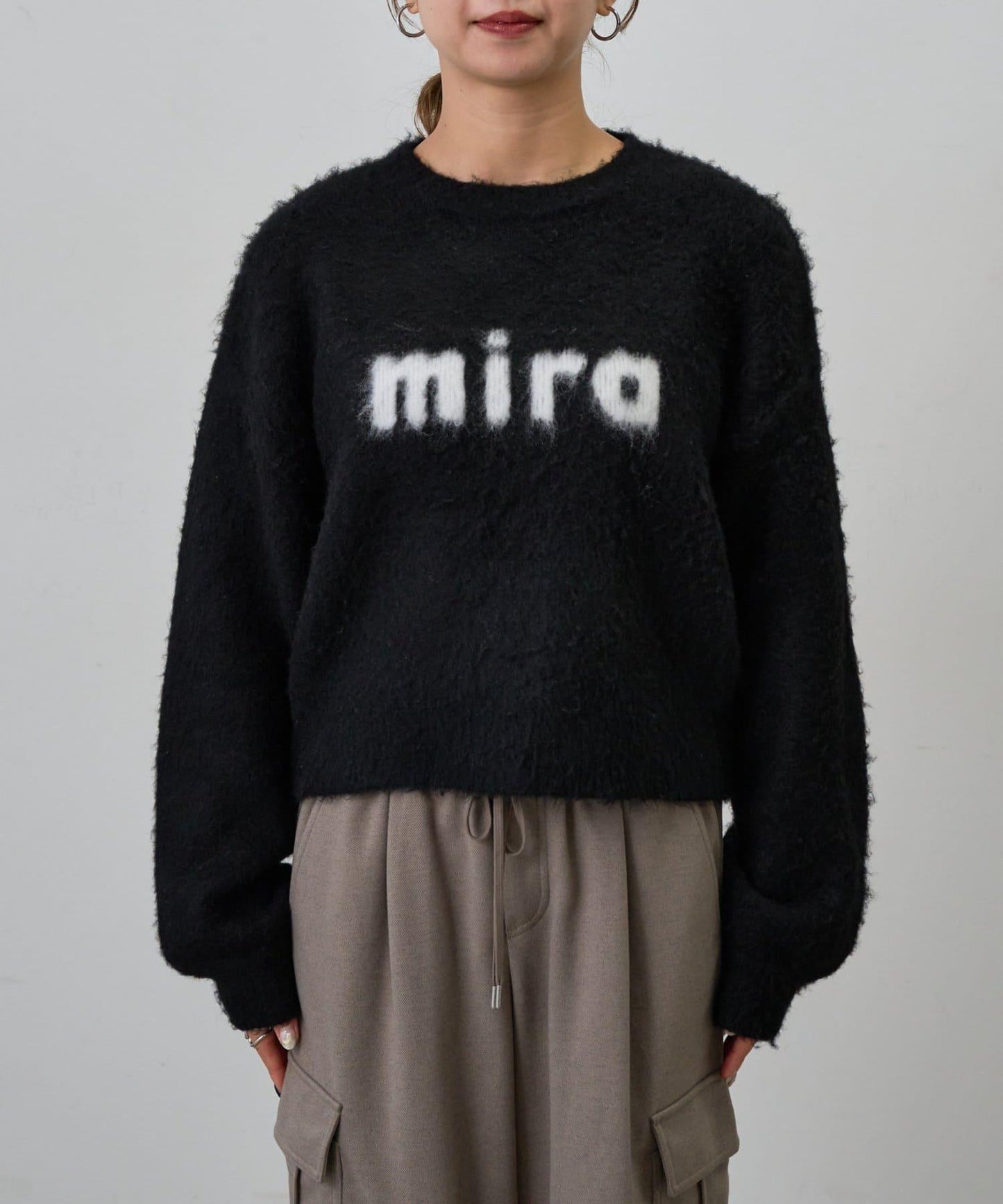 mira標誌提花針織套頭衫