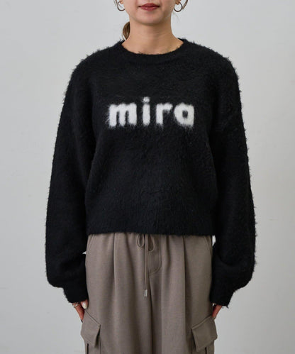 mira標誌提花針織套頭衫