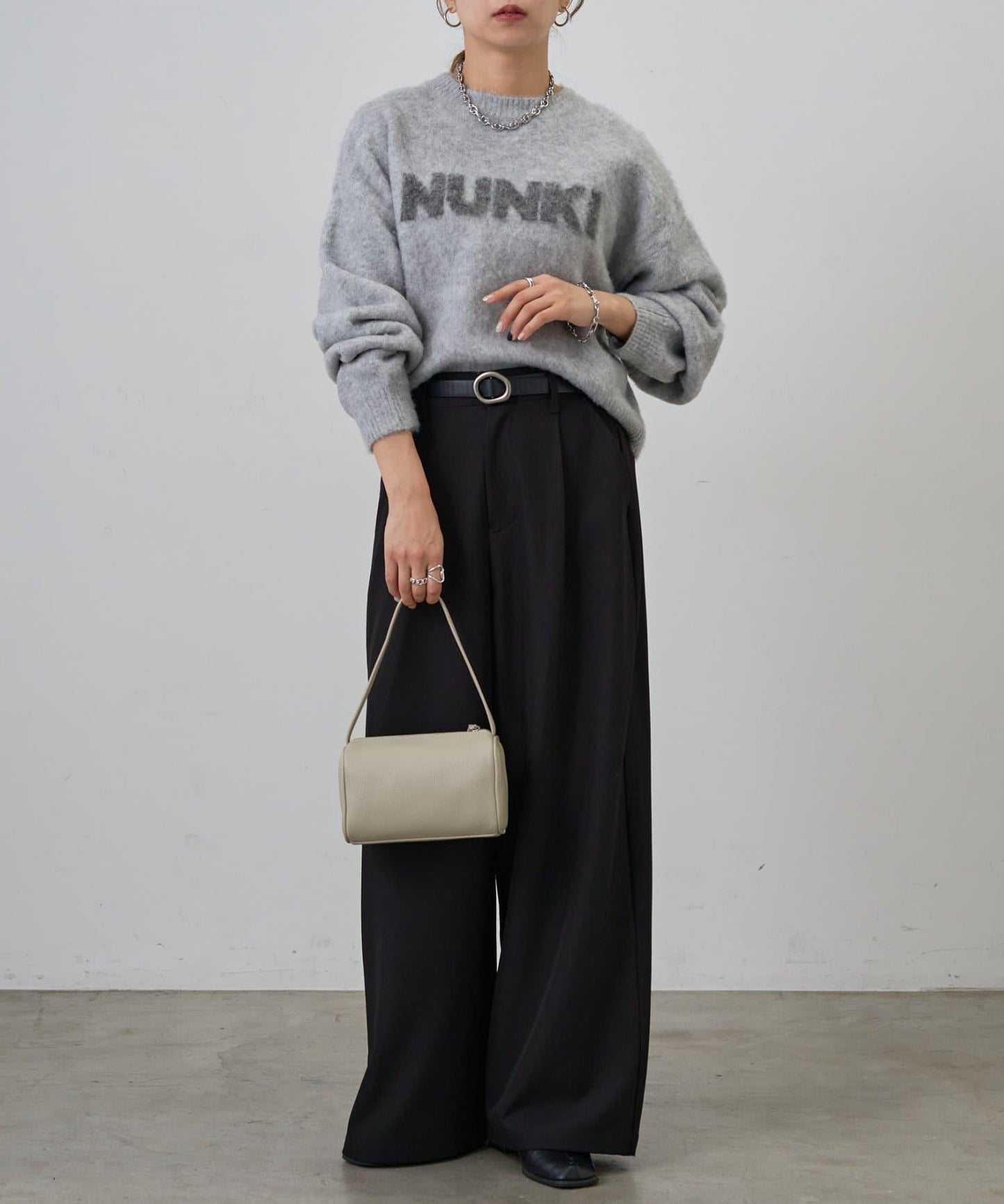 NUNKI標誌提花針織套頭衫