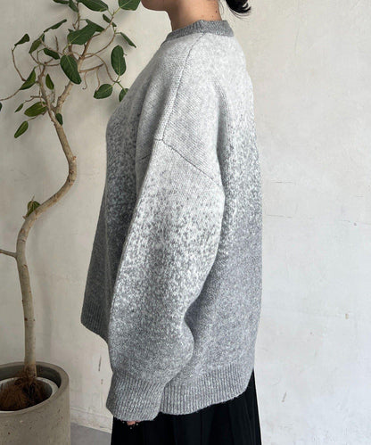 漸變色長款套頭衫