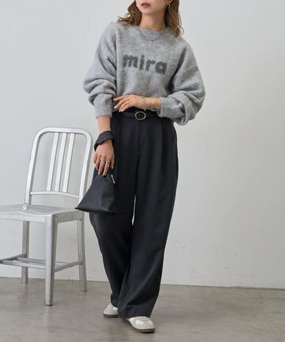 mira標誌提花針織套頭衫