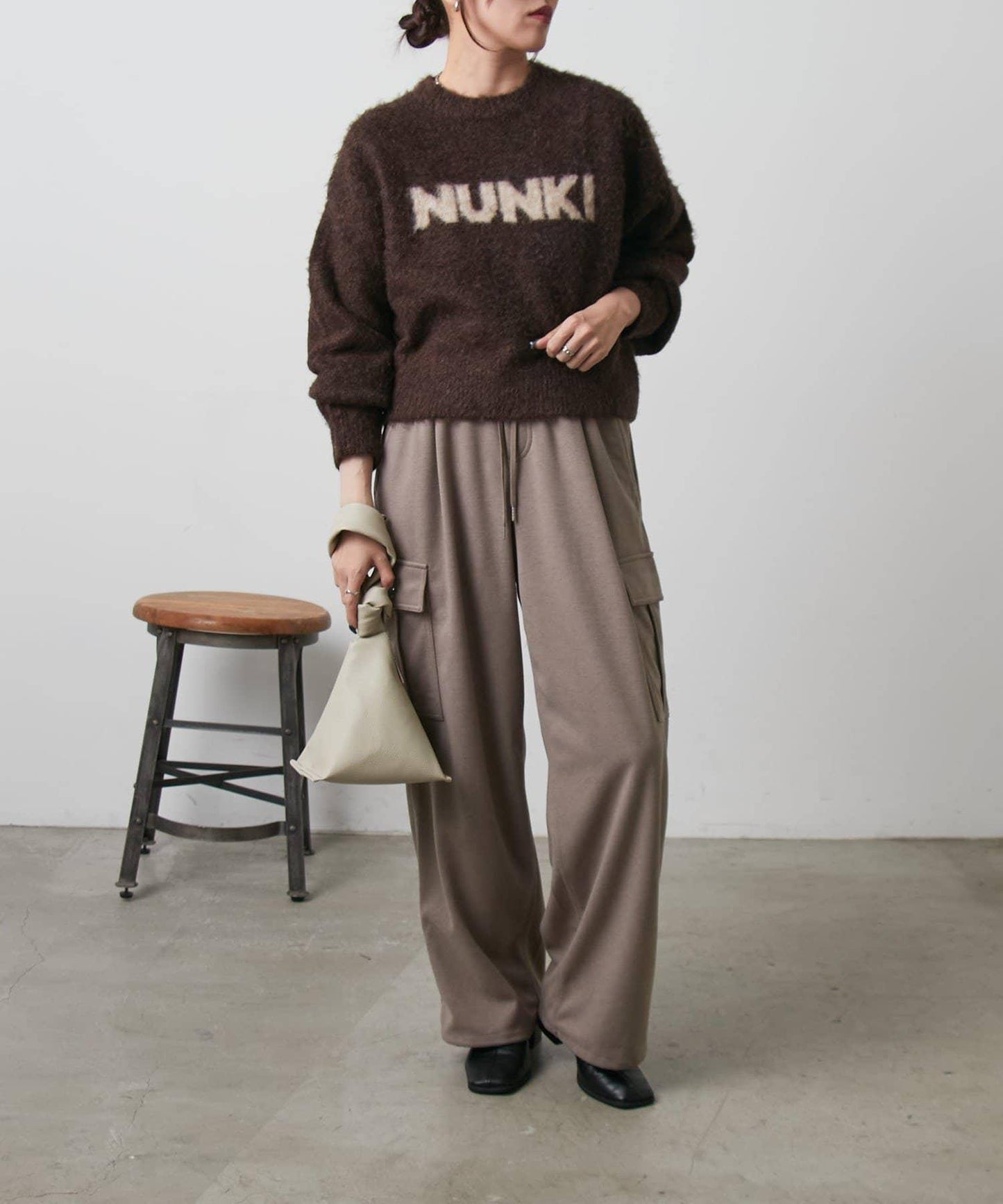 NUNKI標誌提花針織套頭衫