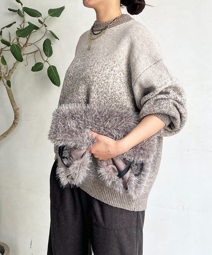 漸變色長款套頭衫