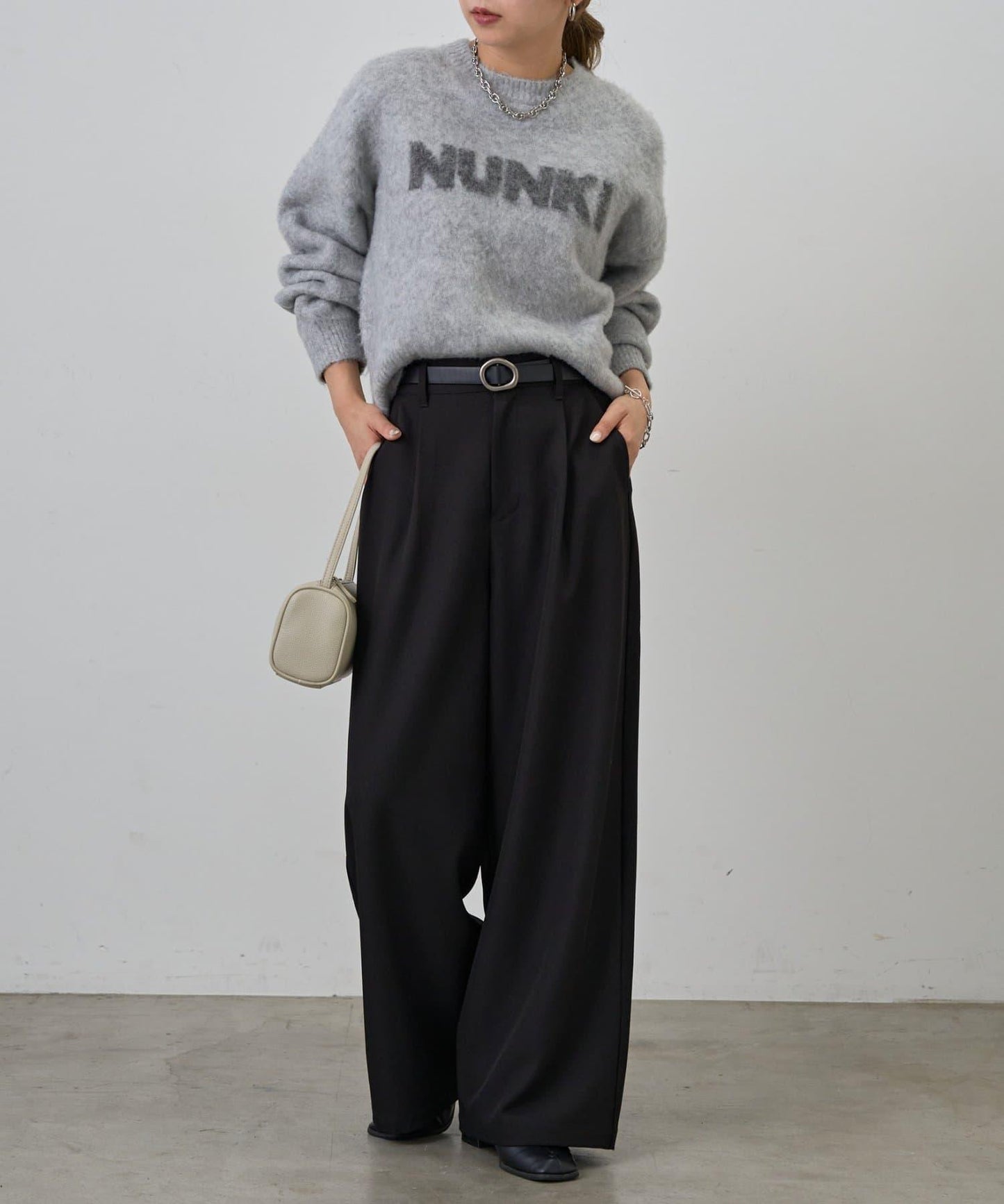 NUNKI標誌提花針織套頭衫