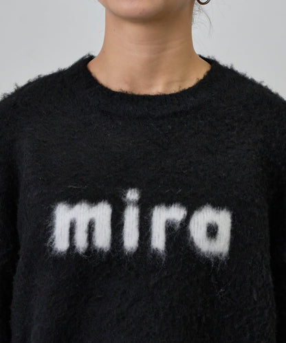 mira標誌提花針織套頭衫