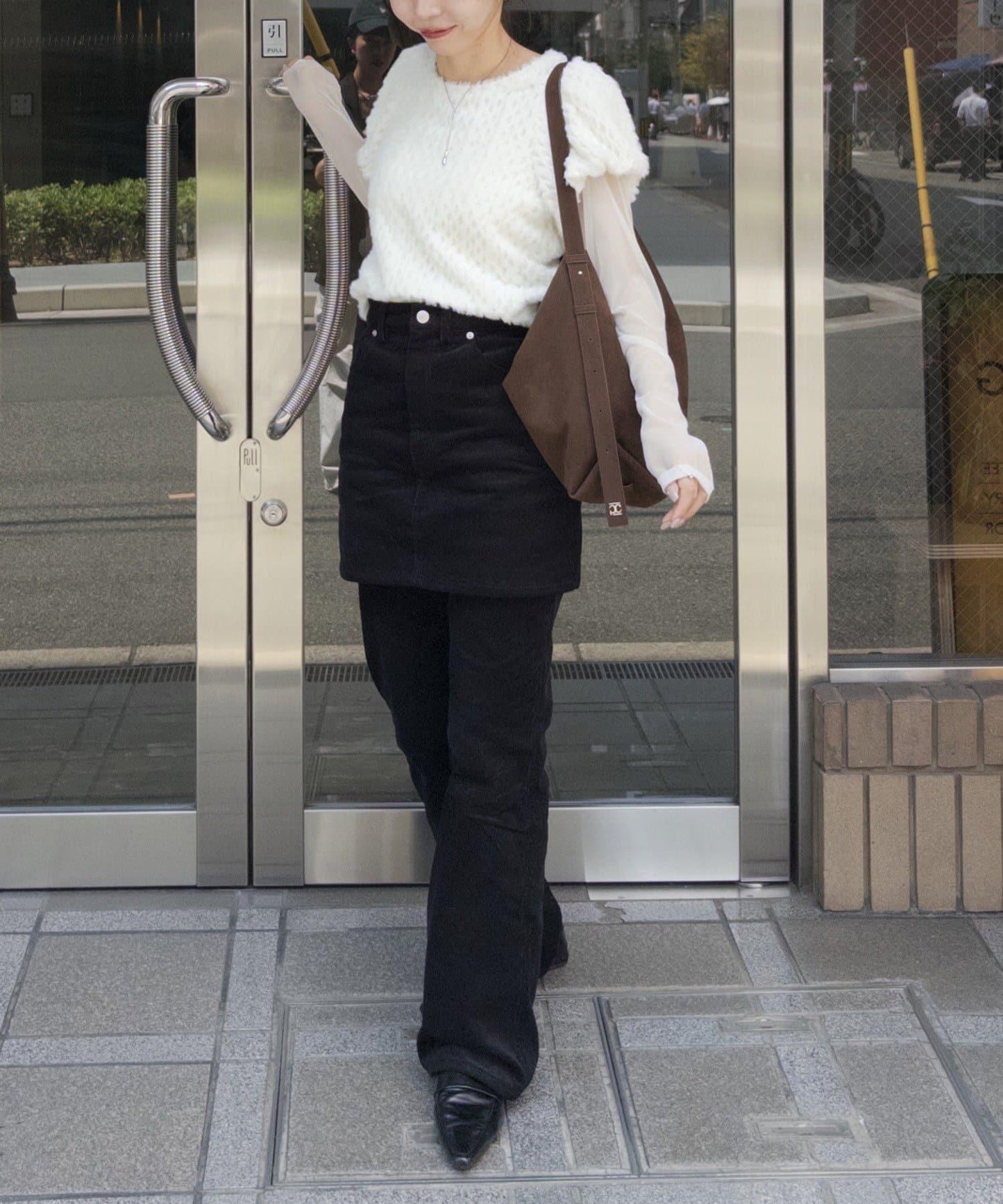 【CAPRICIEUX LE'MAGE】迷你毛絨網紗上衣