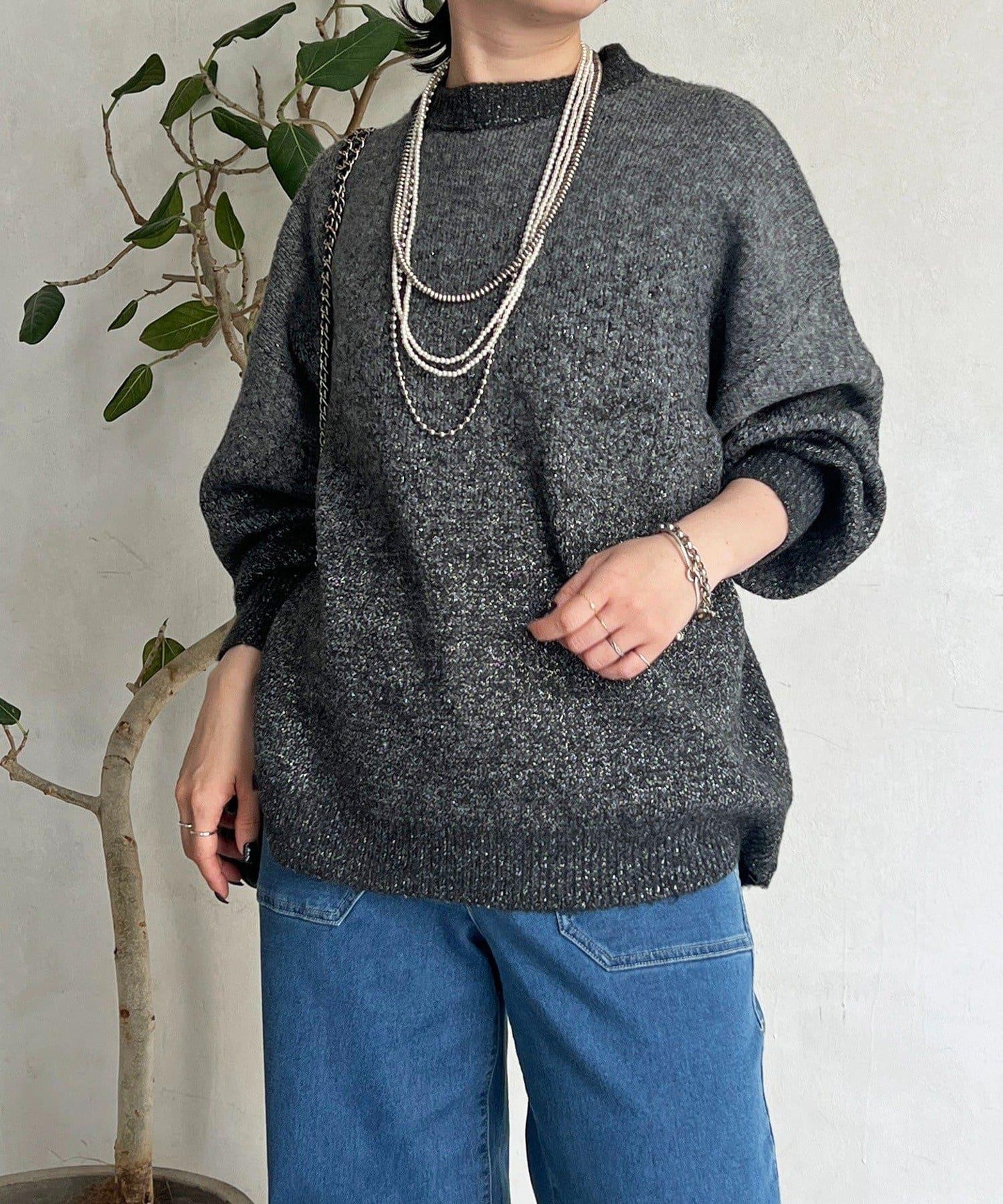 漸變色長款套頭衫