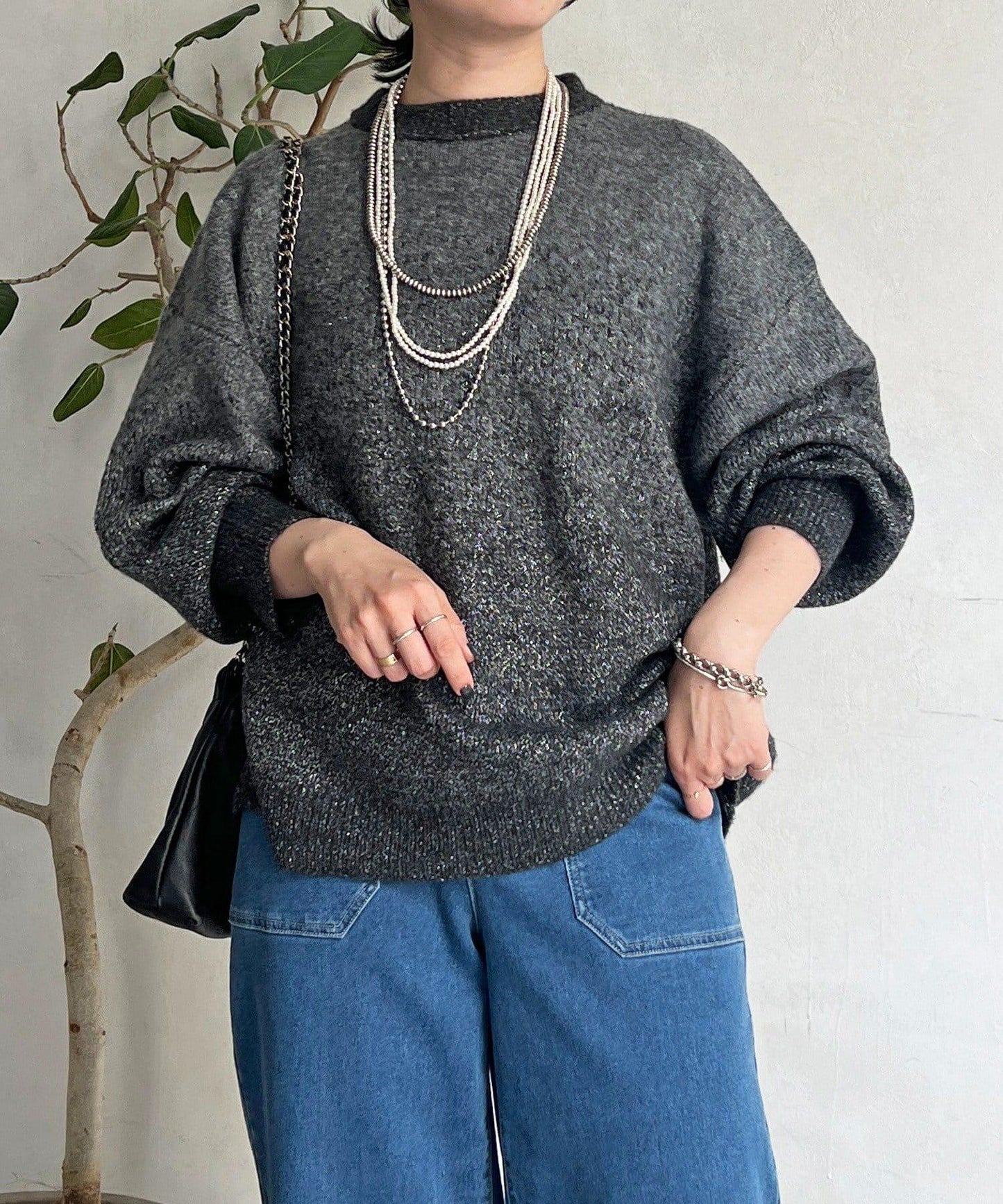 漸變色長款套頭衫