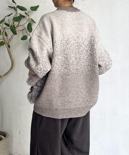 漸變色長款套頭衫