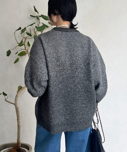 漸變色長款套頭衫