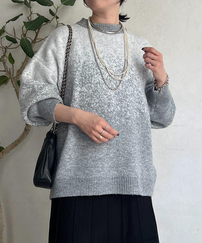 漸變色長款套頭衫