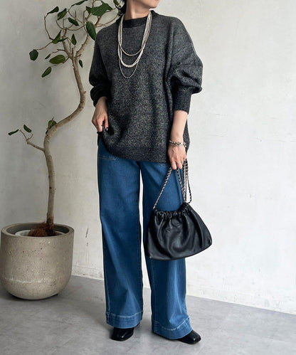 漸變色長款套頭衫