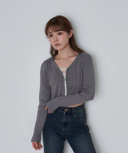 【Ray Cassin】簡約紐釦針織開衫