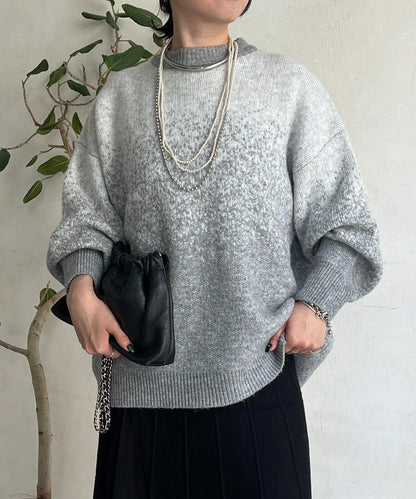 漸變色長款套頭衫