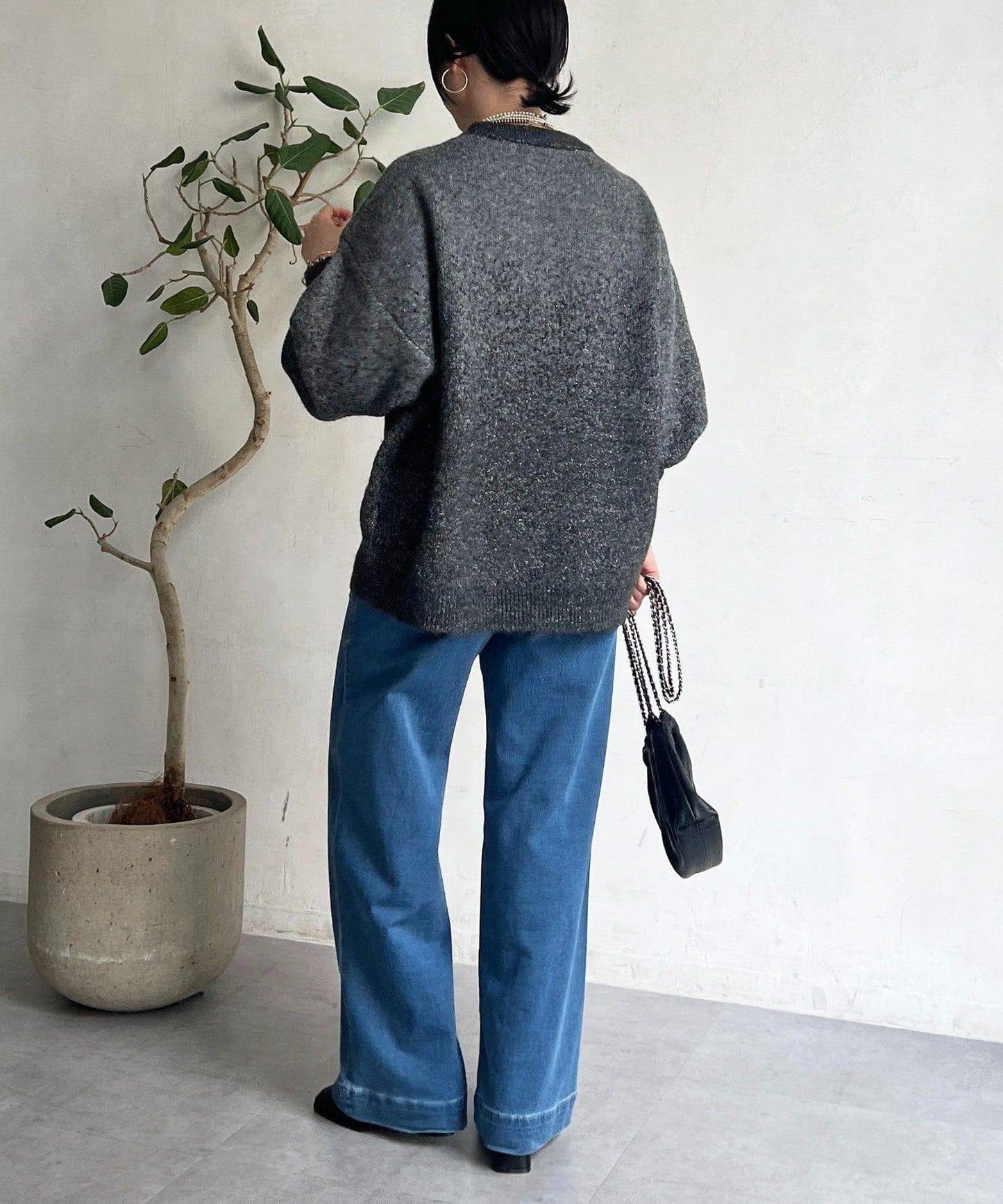 漸變色長款套頭衫