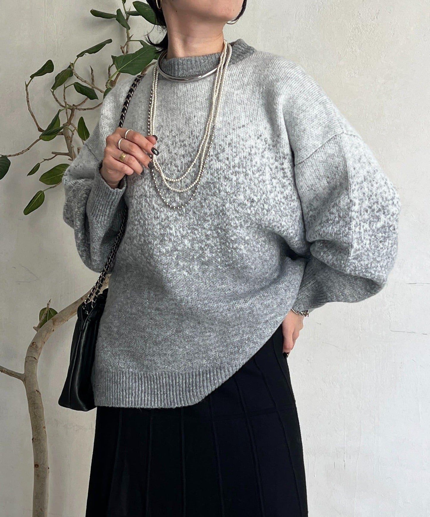 漸變色長款套頭衫