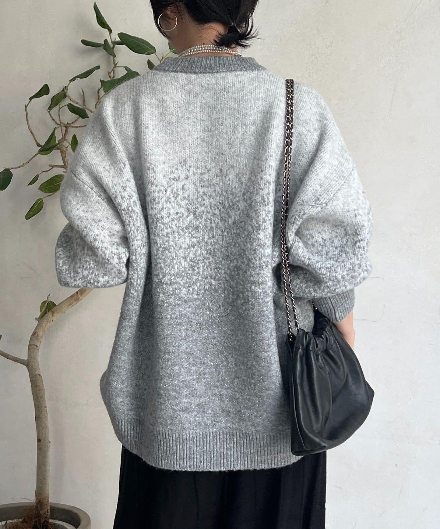 漸變色長款套頭衫