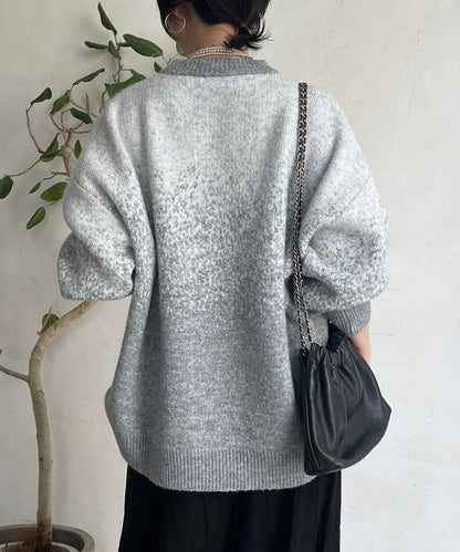 漸變色長款套頭衫