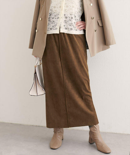 【natural couture】多穿法仿麂皮半身裙