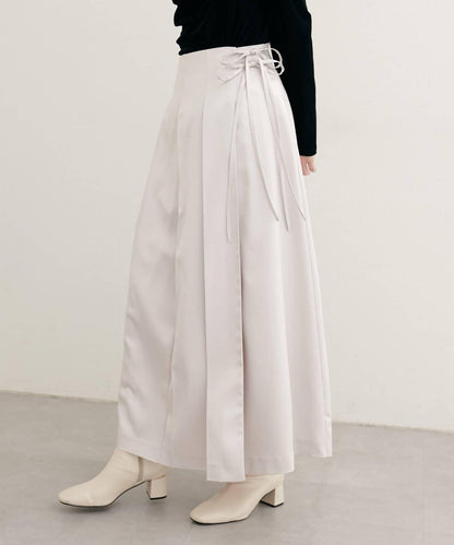 【natural couture】仿皮褶皺包裹半身裙