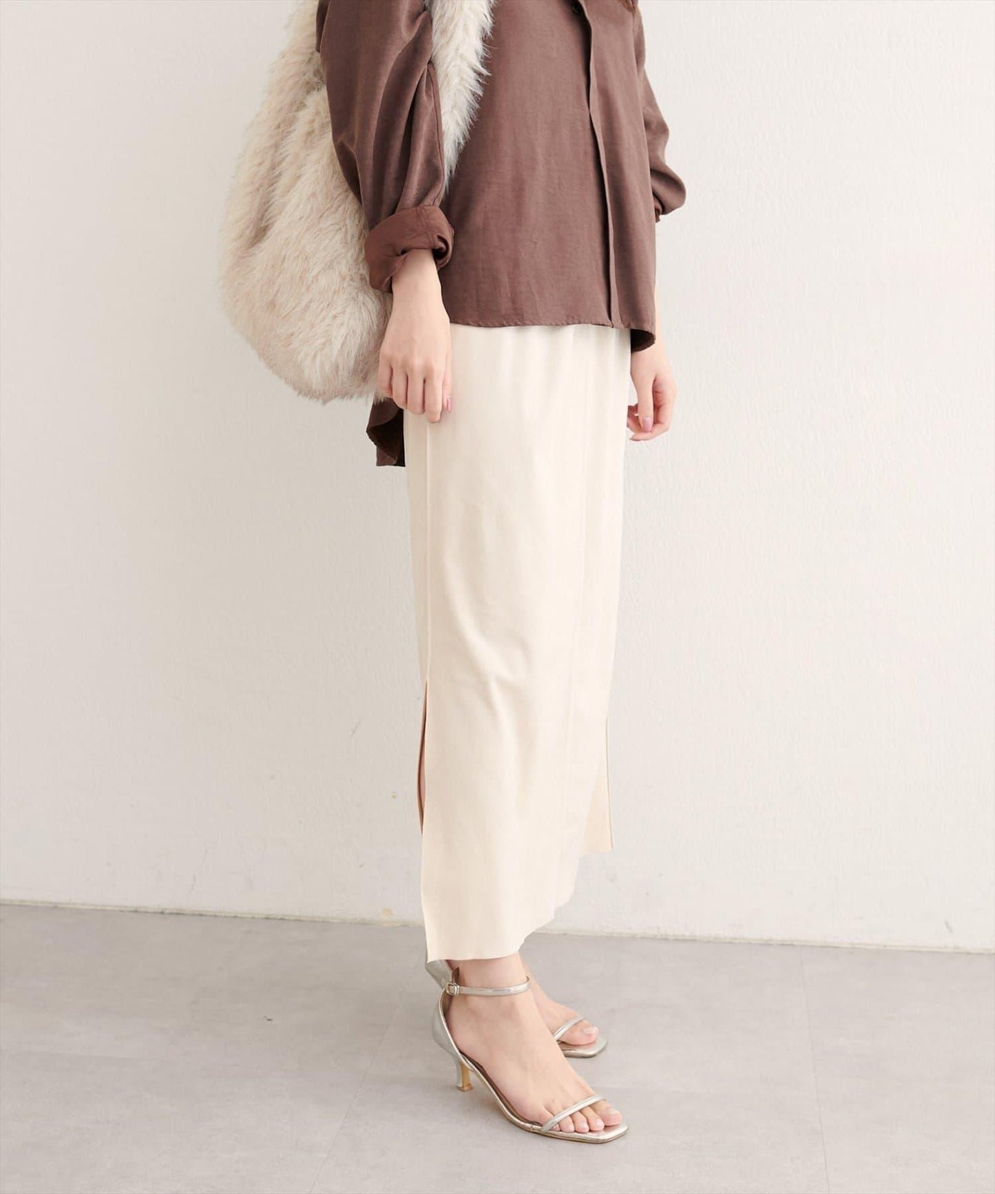 【natural couture】多穿法仿麂皮半身裙