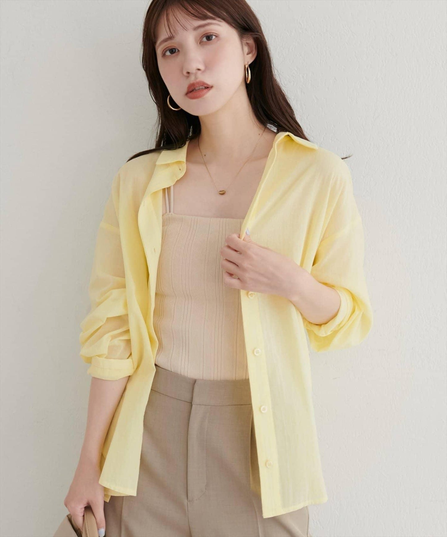 【natural couture】棉麻透視長袖襯衫