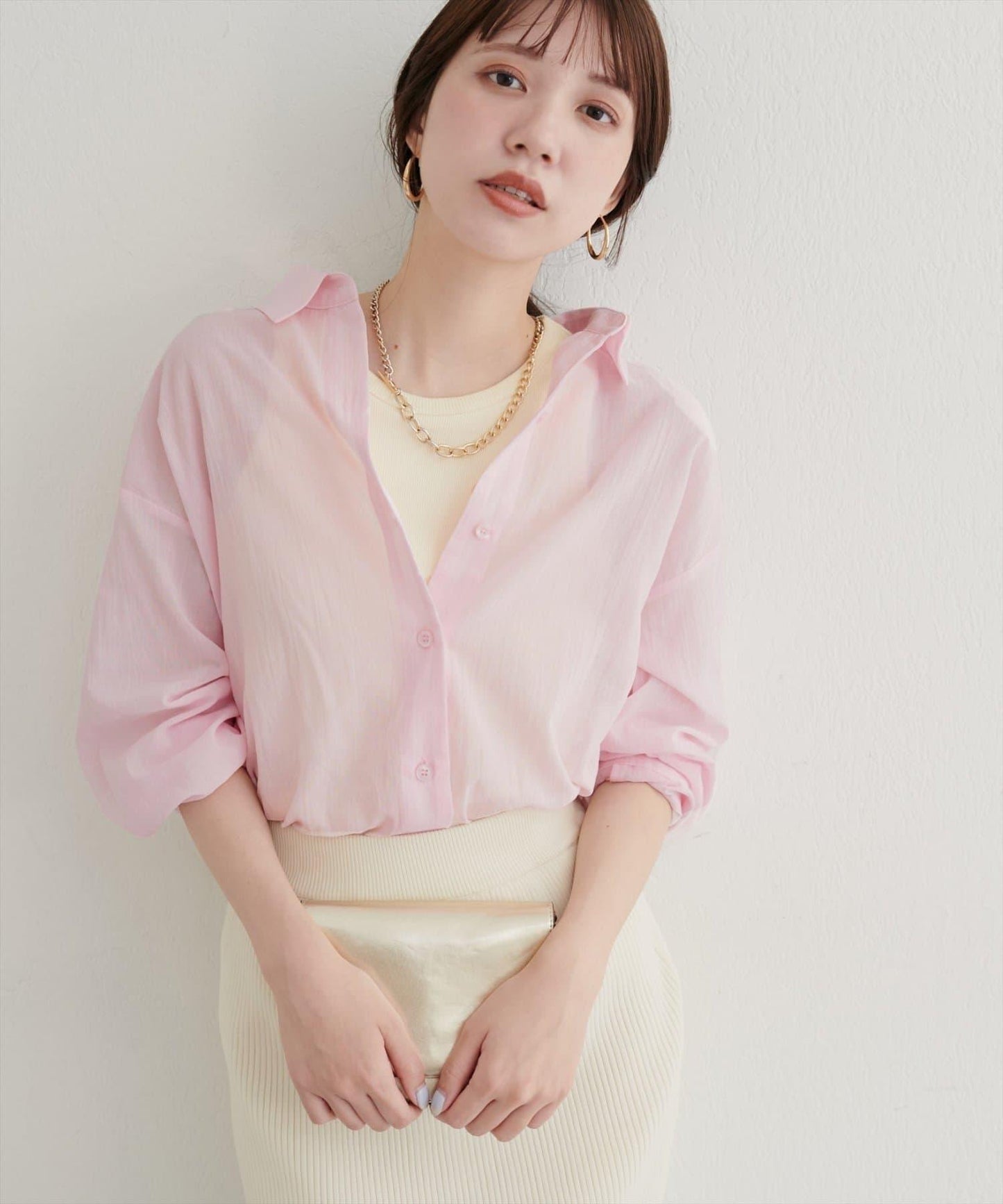 【natural couture】棉麻透視長袖襯衫