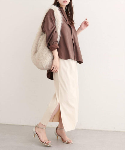 【natural couture】多穿法仿麂皮半身裙