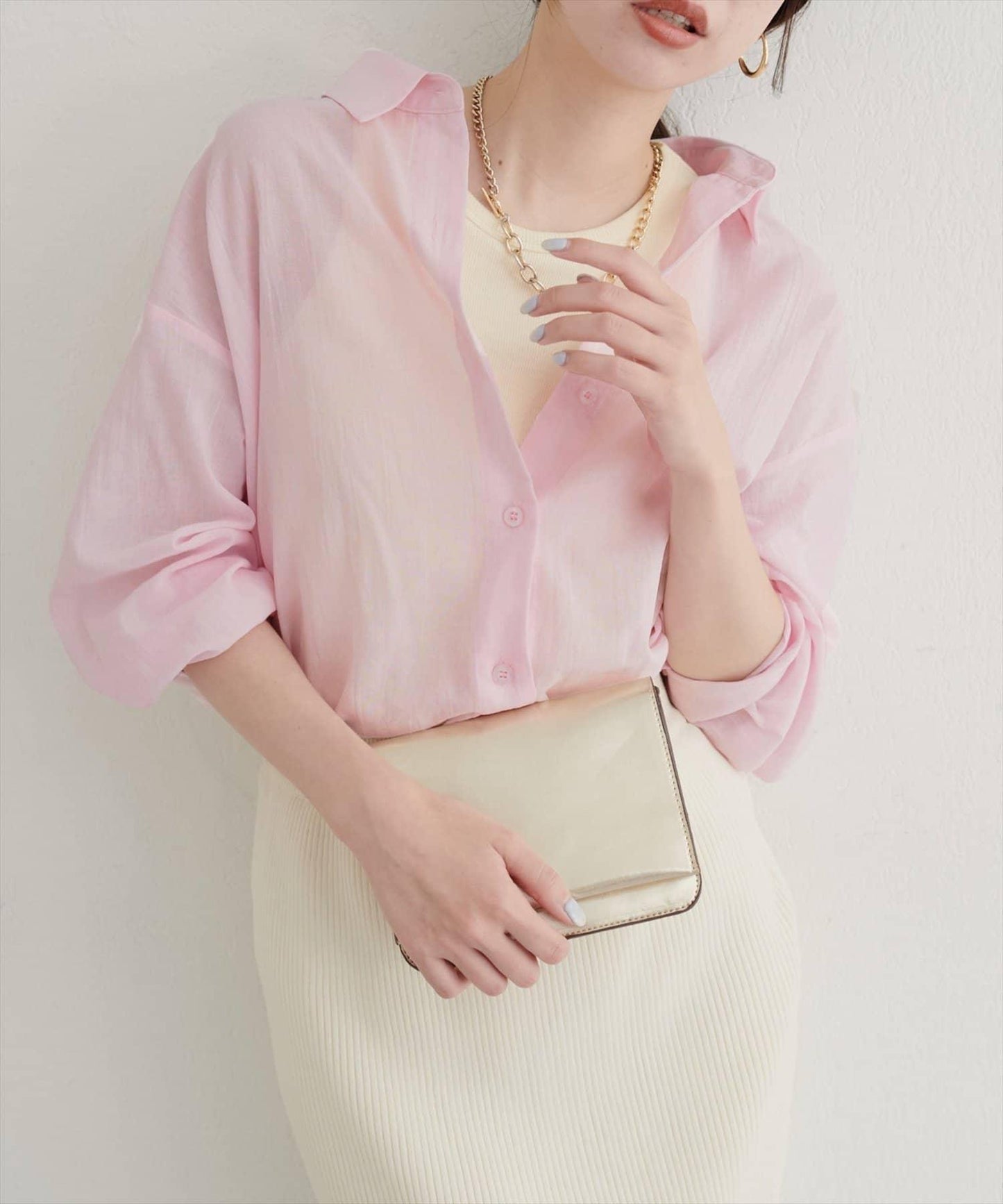 【natural couture】棉麻透視長袖襯衫