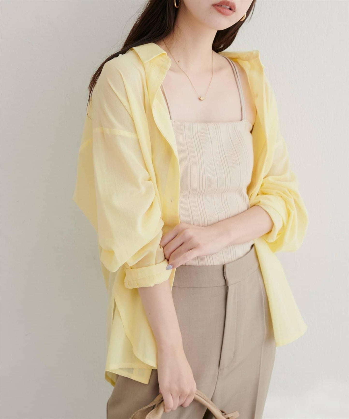 【natural couture】棉麻透視長袖襯衫