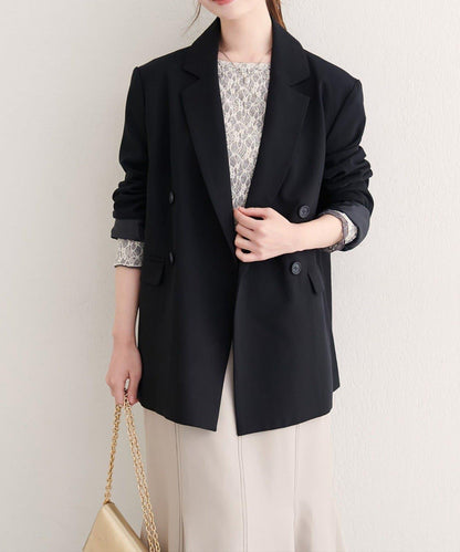 【natural couture】配腰帶長款西裝外套