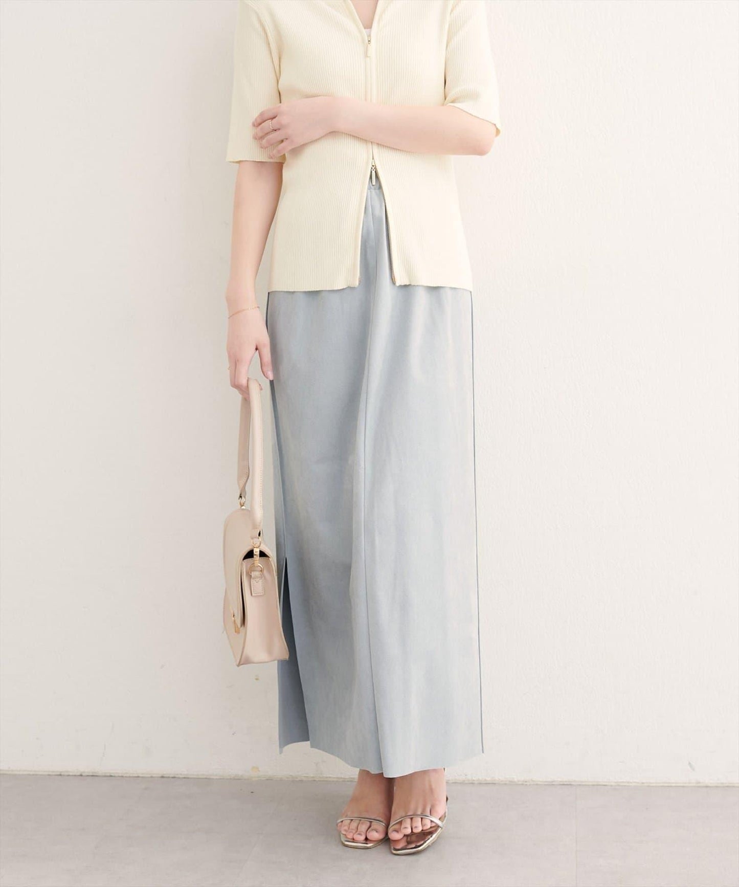 【natural couture】多穿法仿麂皮半身裙