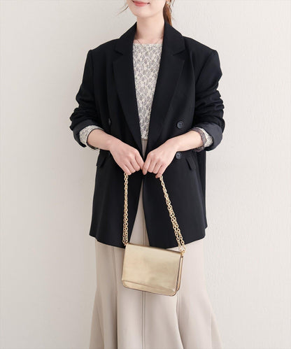 【natural couture】配腰帶長款西裝外套