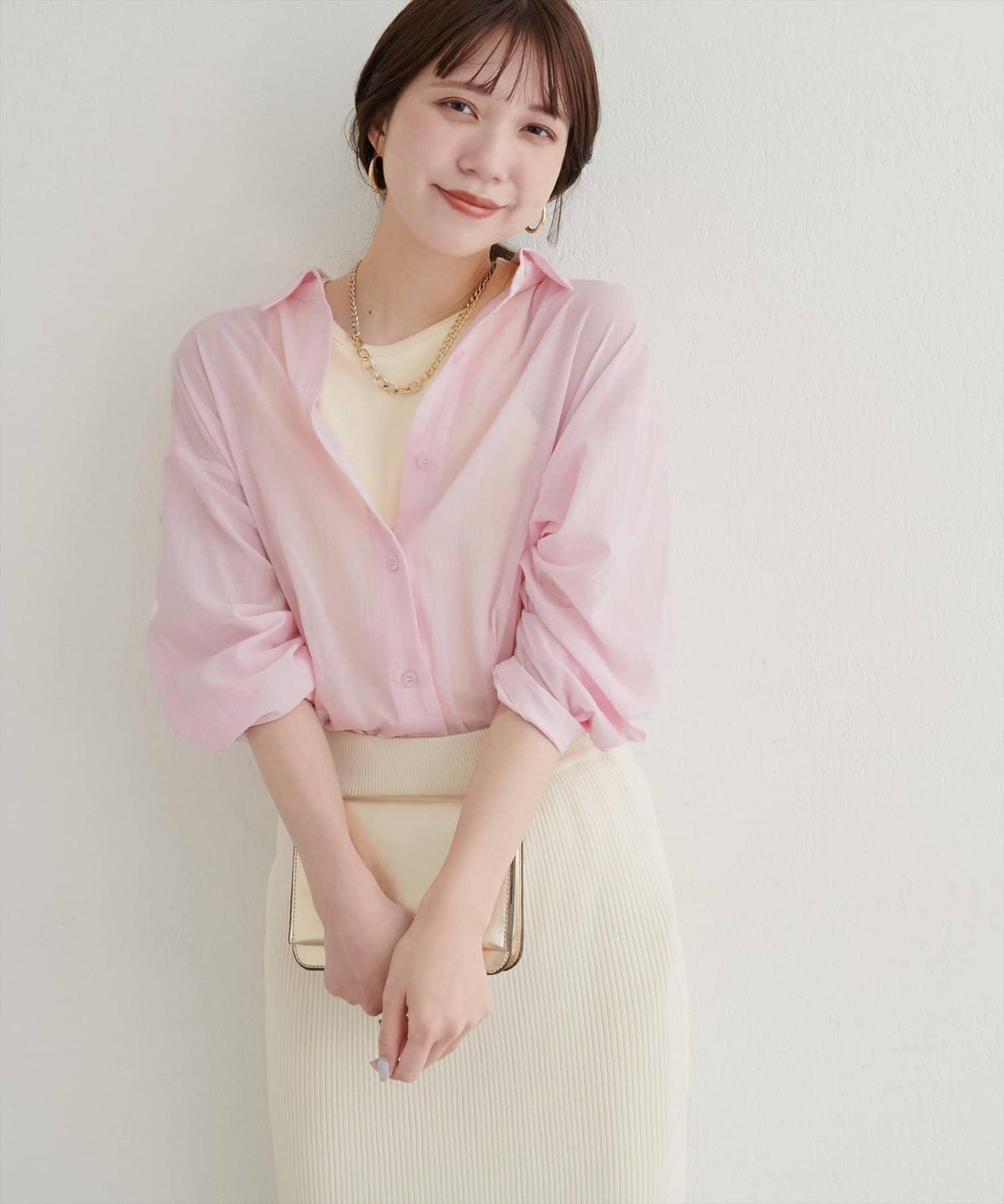 【natural couture】棉麻透視長袖襯衫