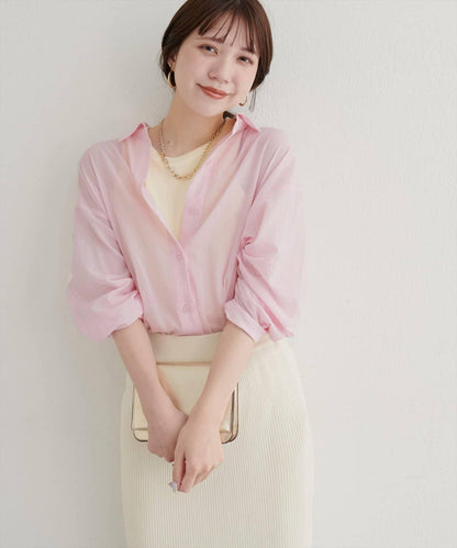 【natural couture】棉麻透視長袖襯衫