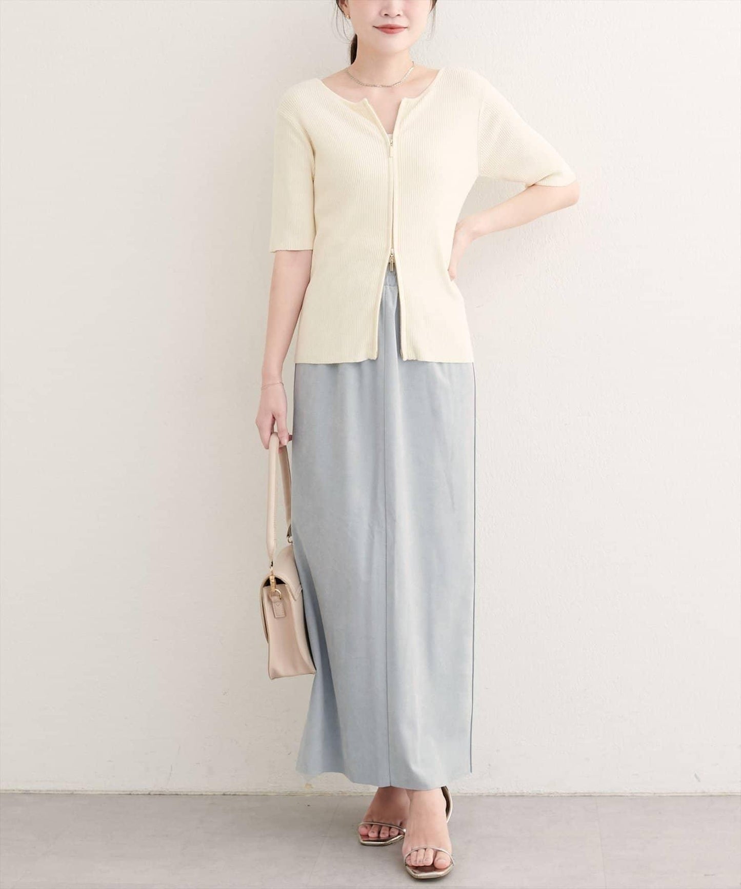 【natural couture】多穿法仿麂皮半身裙