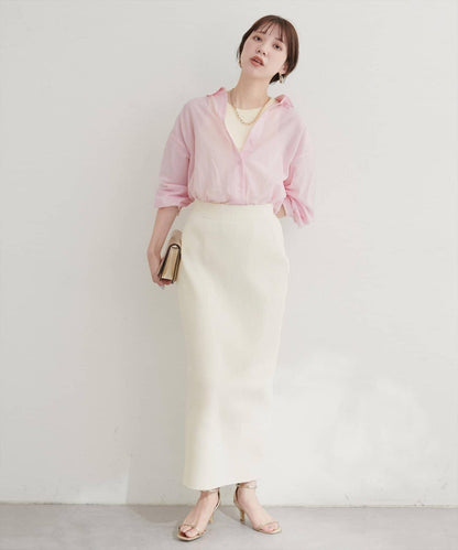 【natural couture】棉麻透視長袖襯衫