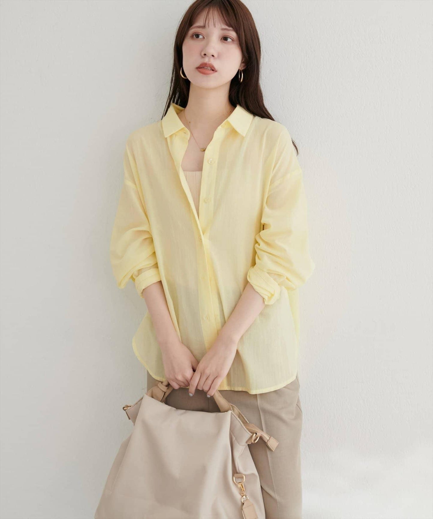 【natural couture】棉麻透視長袖襯衫