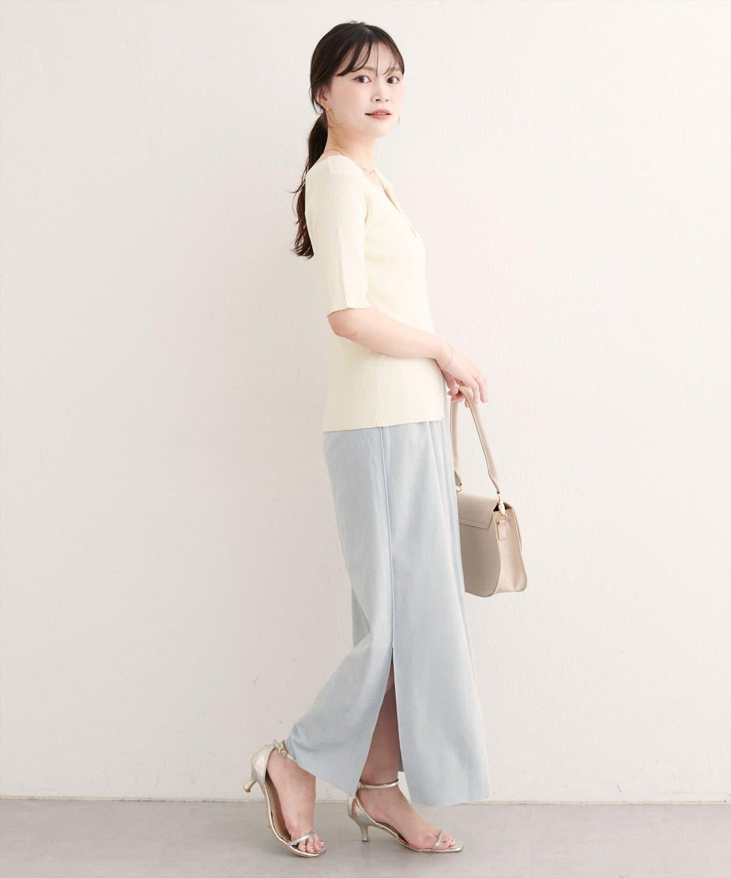 【natural couture】多穿法仿麂皮半身裙