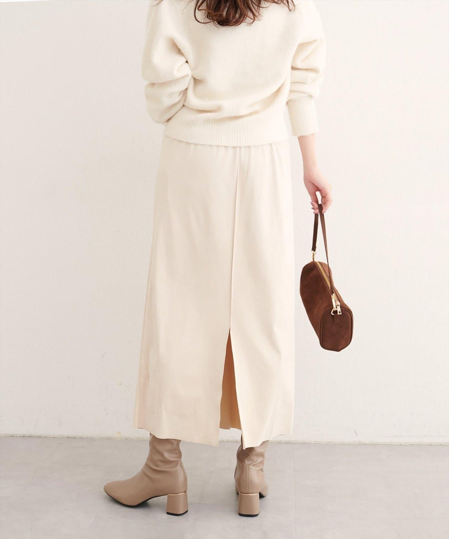 【natural couture】多穿法仿麂皮半身裙