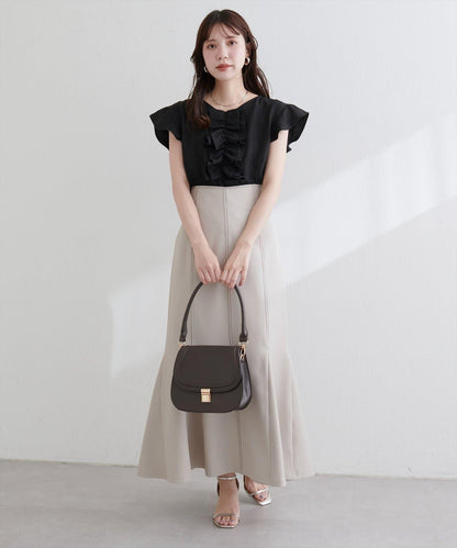 【natural couture】前飾荷葉邊襯衫