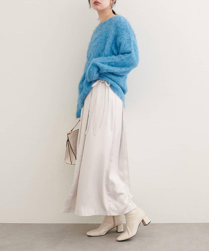 【natural couture】仿皮褶皺包裹半身裙