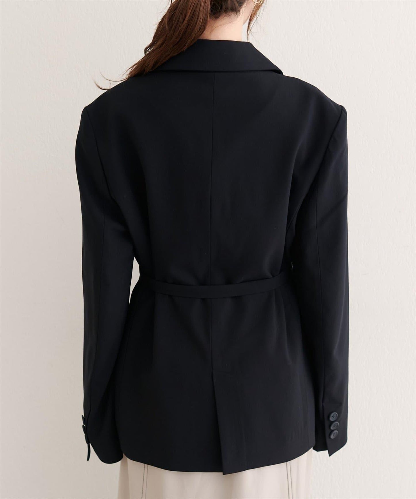 【natural couture】配腰帶長款西裝外套