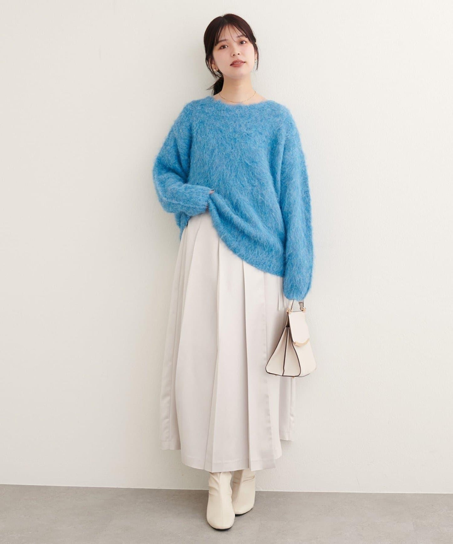 【natural couture】仿皮褶皺包裹半身裙