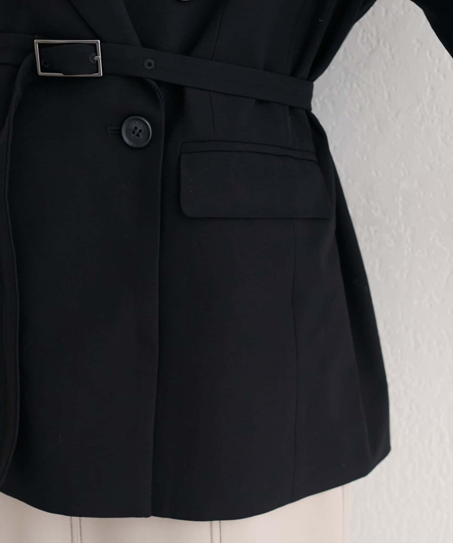 【natural couture】配腰帶長款西裝外套