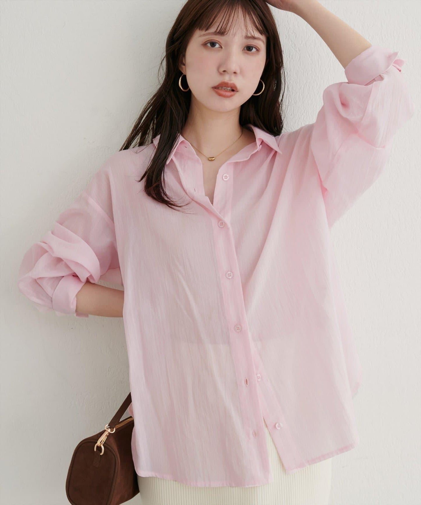 【natural couture】棉麻透視長袖襯衫