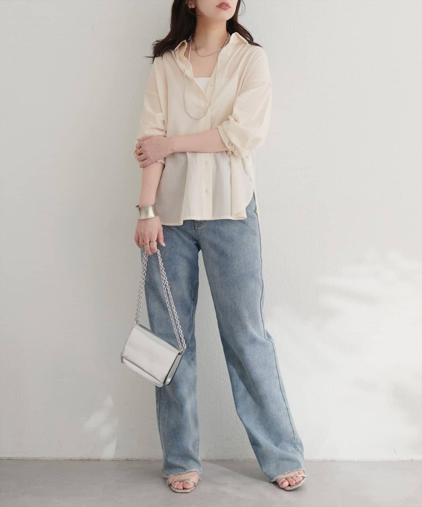 【natural couture】棉麻透視長袖襯衫