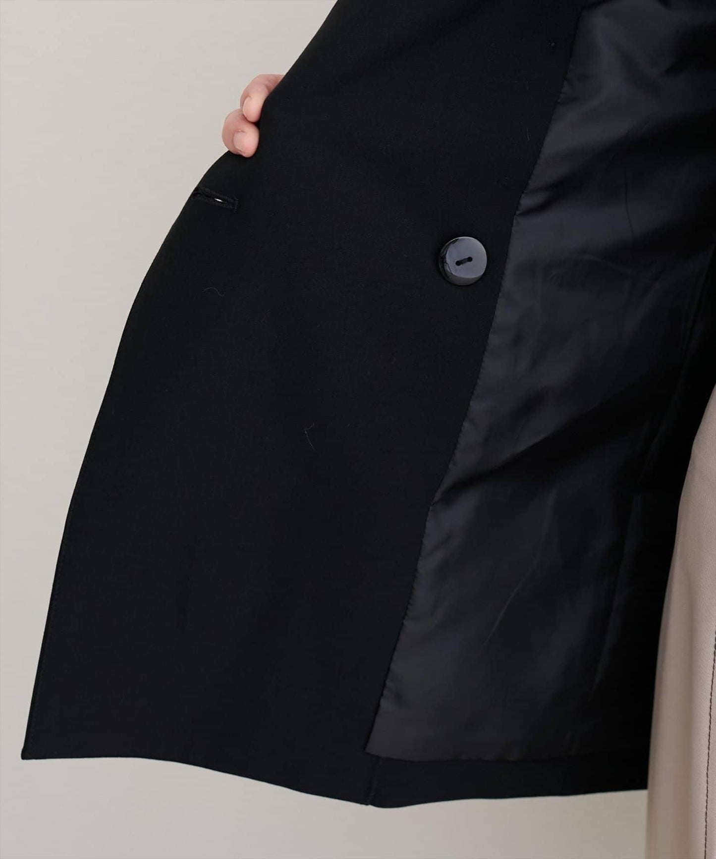 【natural couture】配腰帶長款西裝外套