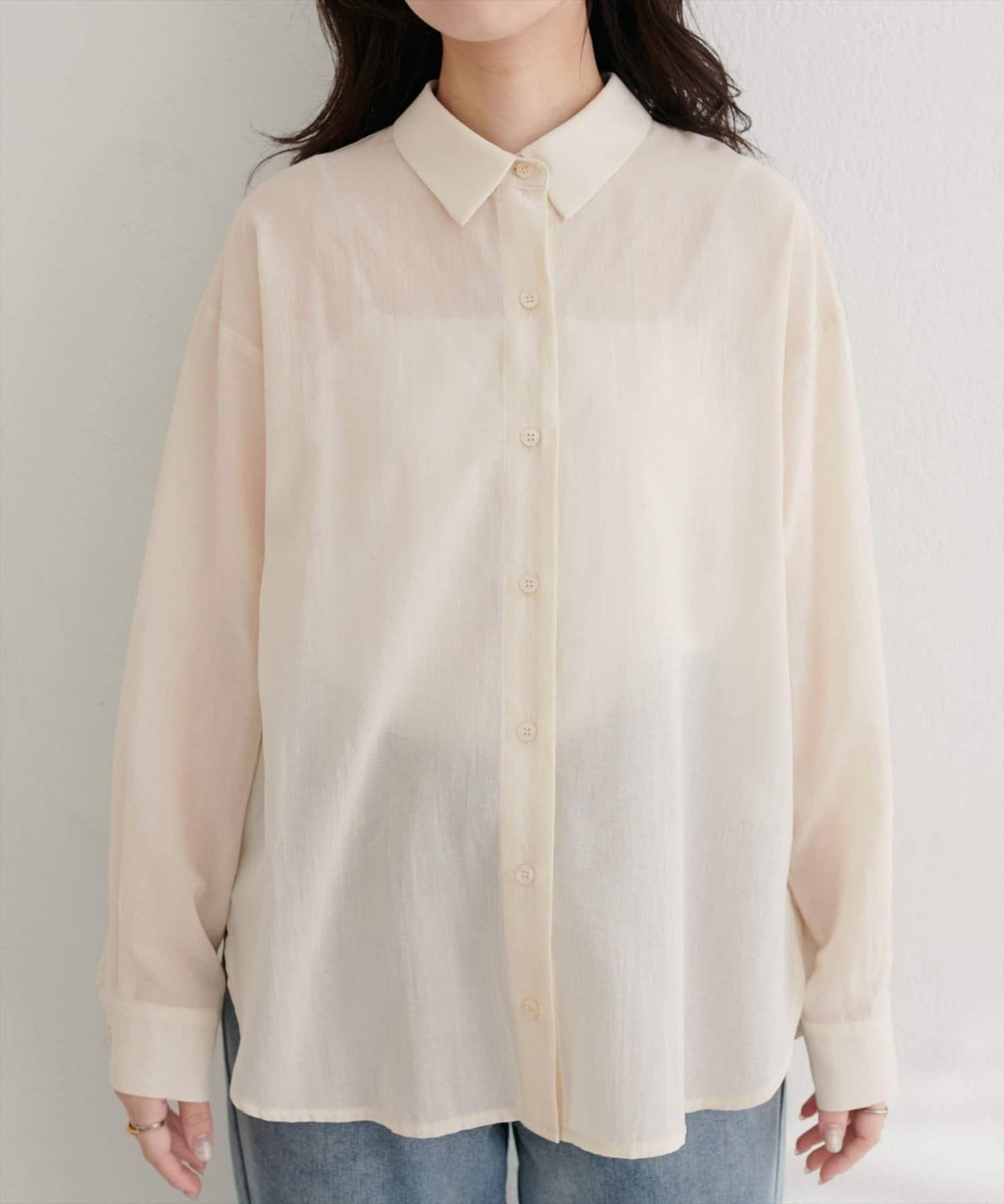 【natural couture】棉麻透視長袖襯衫