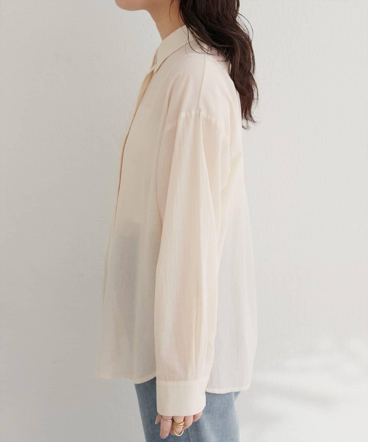 【natural couture】棉麻透視長袖襯衫